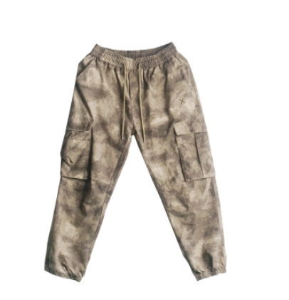 Loose straight camouflage dead fly beam pants men's tide brand performance wind casual pants hip hop overalls