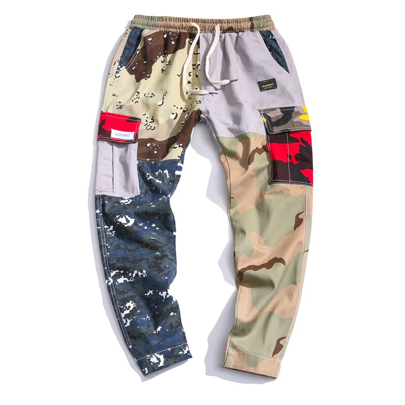 Loose camouflage men's elastic waist casual trousers
