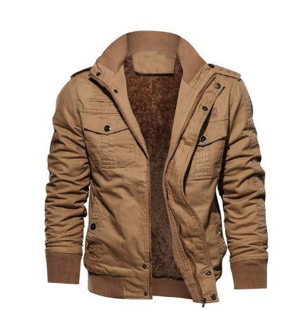 Men's plus fleece casual jacket