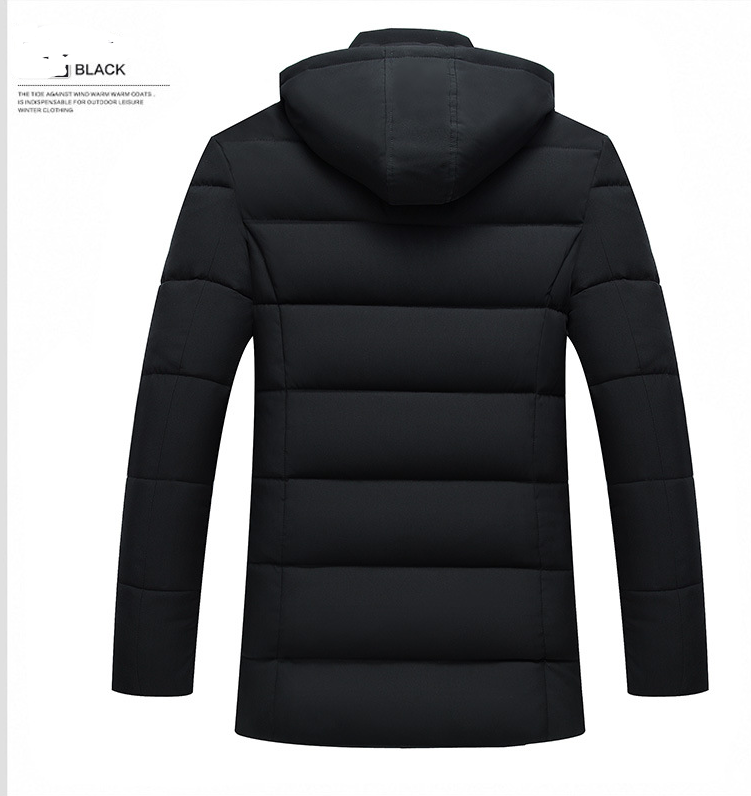 Warm thick cotton coat men's cotton hooded jacket