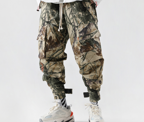 Street loose multi-pocket casual beam pants