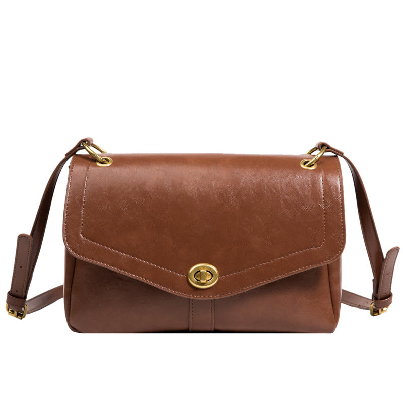 PU Texture Women's Bag New Atmospheric Simple Shoulder Bag Urban Small Square Bag Messenger Bag