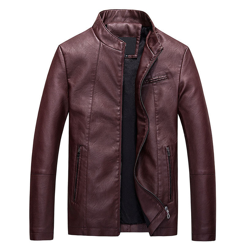 Herren Leder PU Lederjacke