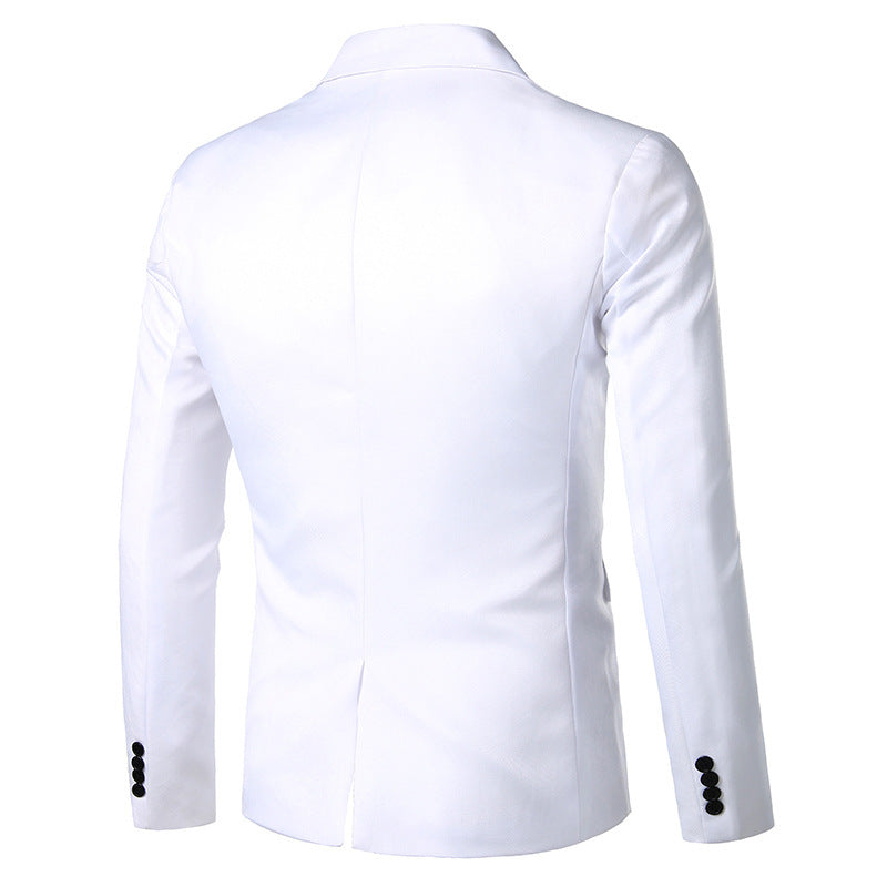 Slim-fit Fashion Trend Stitching Men's Casual Suit Jacket