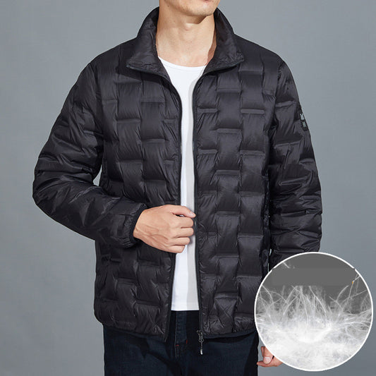 Oversized Stand Up Collar Lightweight Down Jacket