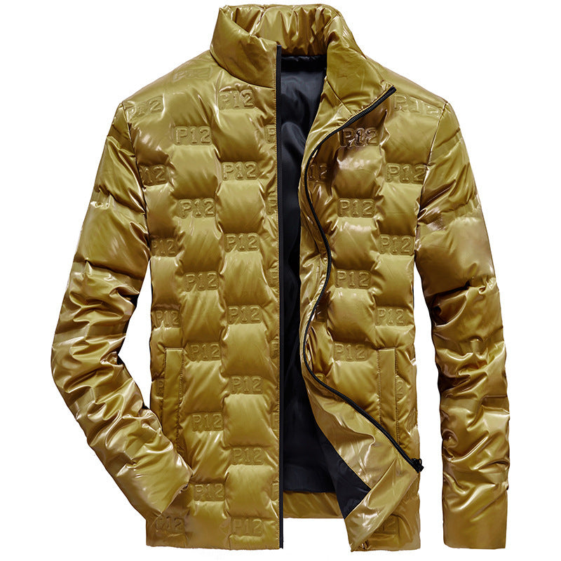 Men's winter casual men's down jacket solid color