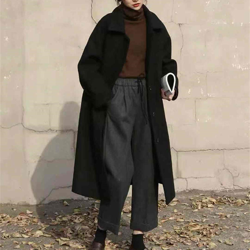 Women's Autumn and Winter Mid-Length Woolen Coat