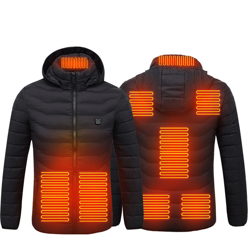 Neu Beheizte Jacke Mantel USB Elektrische Jacke Baumwolle Heizung Thermische Kleidung