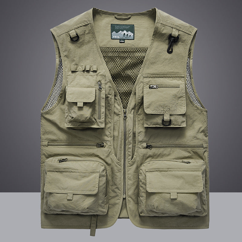 Men's Casual Outdoor Multi-pocket Fishing Photography Vest Vest