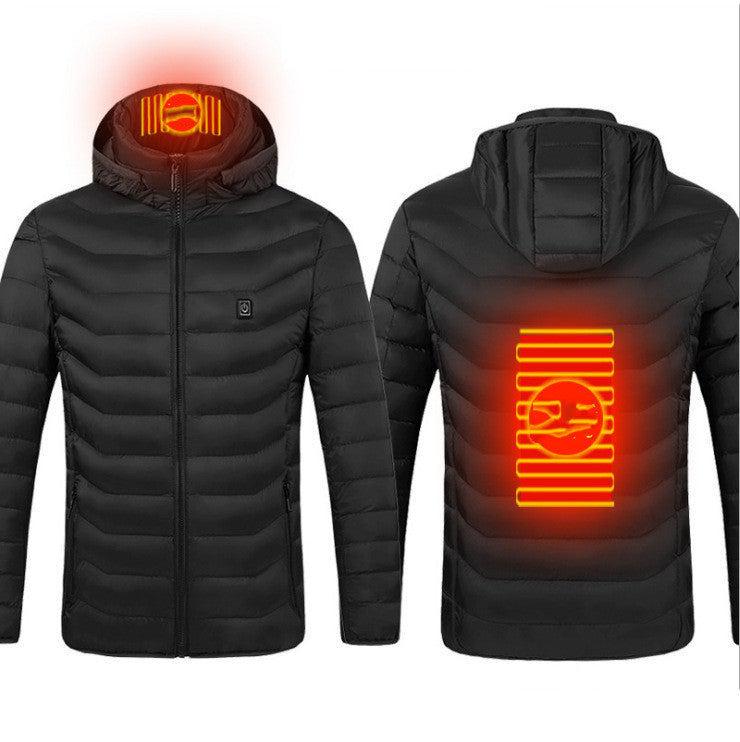 Neu Beheizte Jacke Mantel USB Elektrische Jacke Baumwolle Heizung Thermische Kleidung