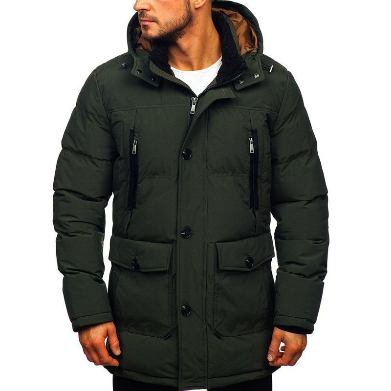 Herren Gepolsterte Jacke Casual Daunen Gepolsterte Jacke Verdickung