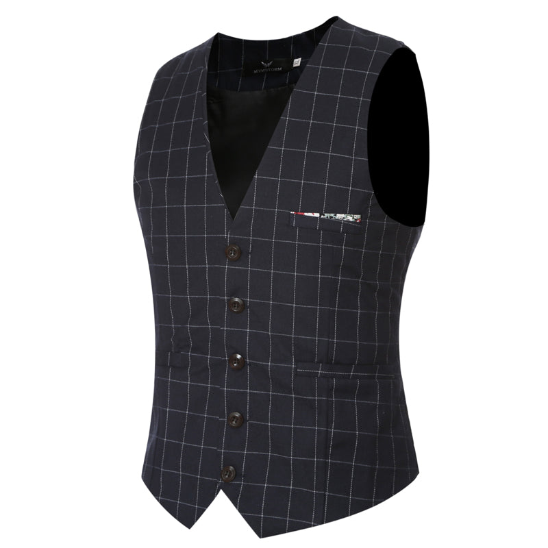 Korean Men's Suit V-necked Vest