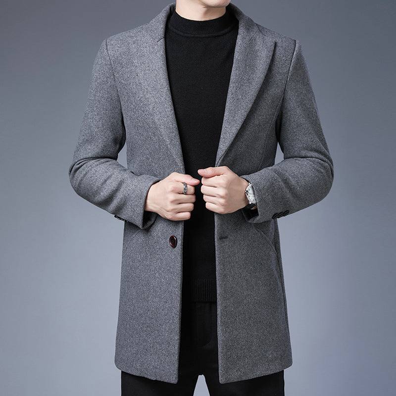 Men's Jacket With Wool Lapel Collar