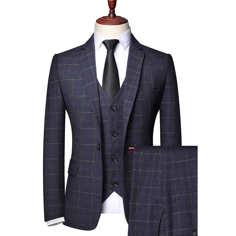 Suit Plaid Business Leisure Self-cultivation Job