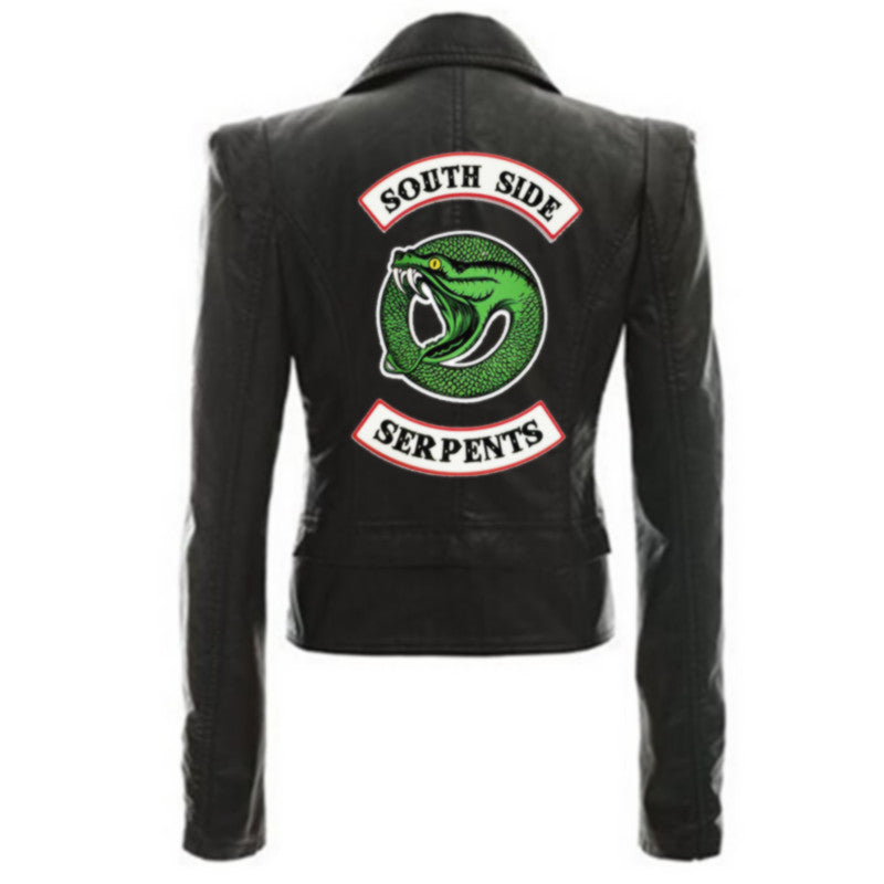 New River Valley Town Viper Snake Leather Jacket Riverdale American Drama Jacket
