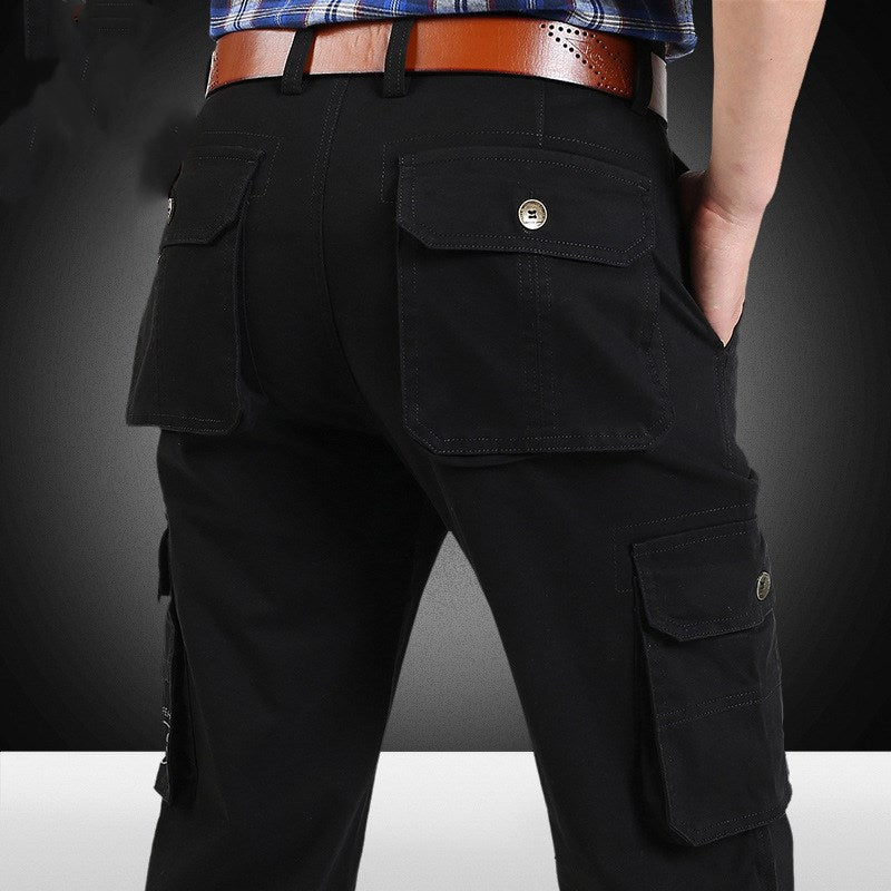 Men's trousers pocket large casual trousers