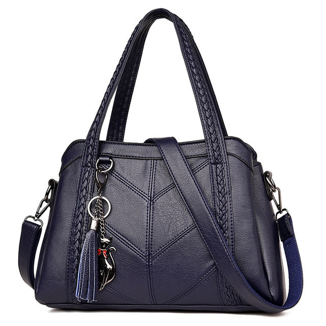 Women's Casual Tote Bag Female Handbag Large Big Shoulder Bag for Women Tote Ladies Vintage Genuine Leather Crossbody Bag