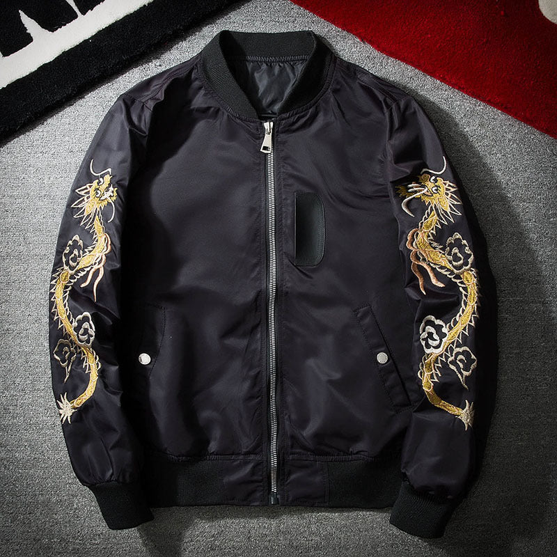 Embroidered baseball uniform men's jacket