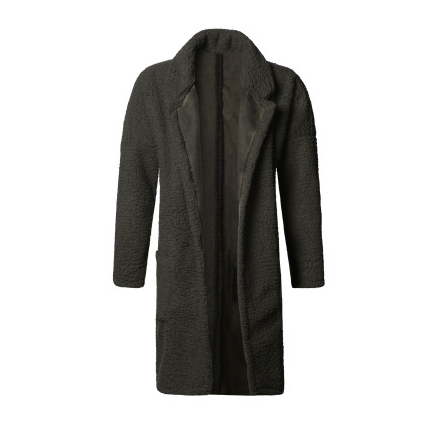 Fur integrated fleece warm male plush coat