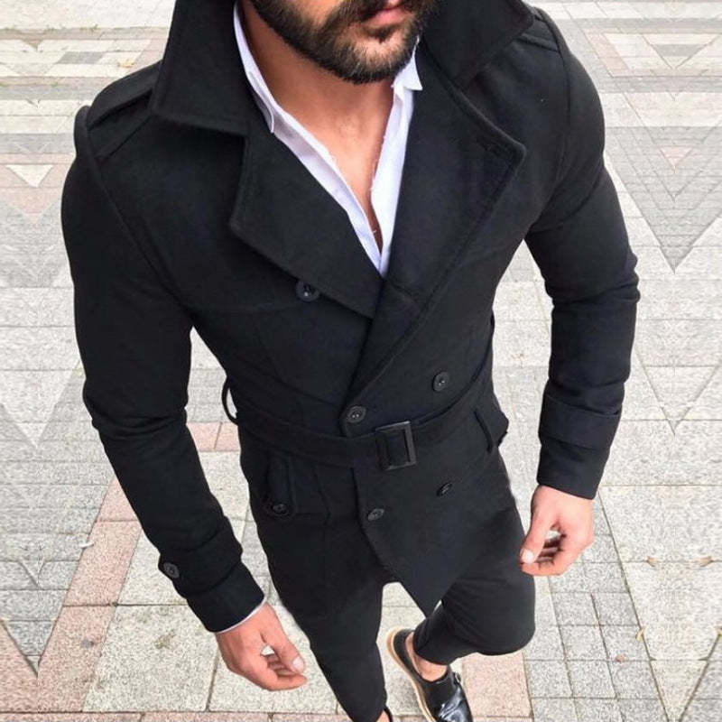 Double breasted trench coat