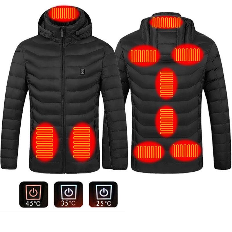 Neu Beheizte Jacke Mantel USB Elektrische Jacke Baumwolle Heizung Thermische Kleidung