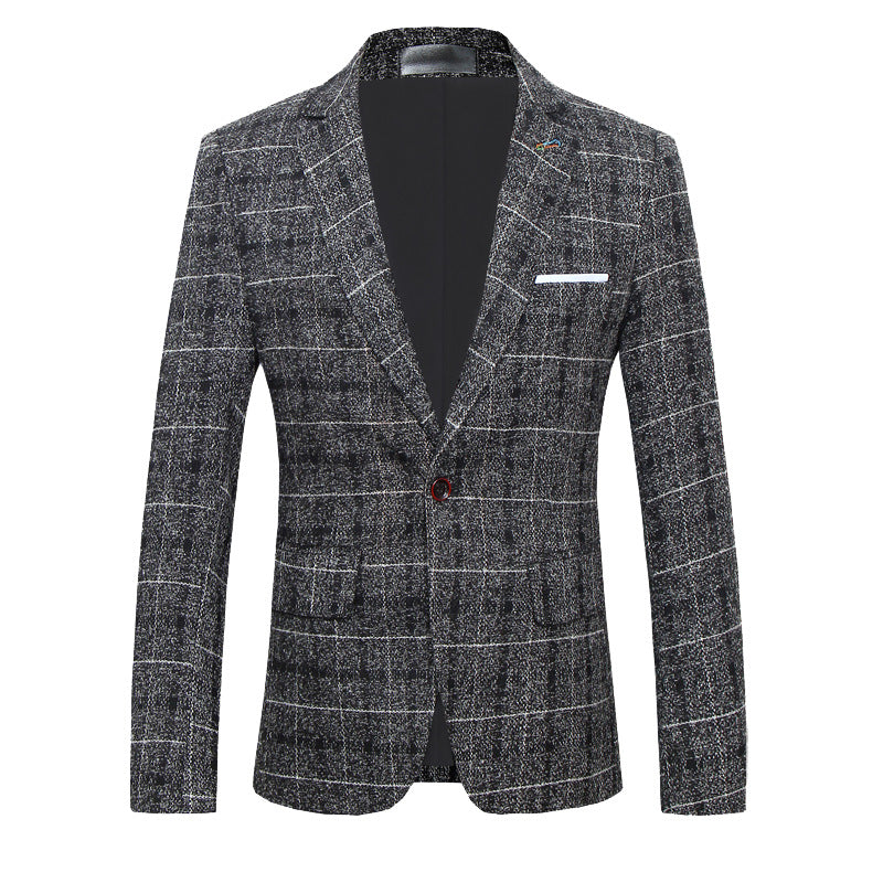 Men's plaid suit jacket