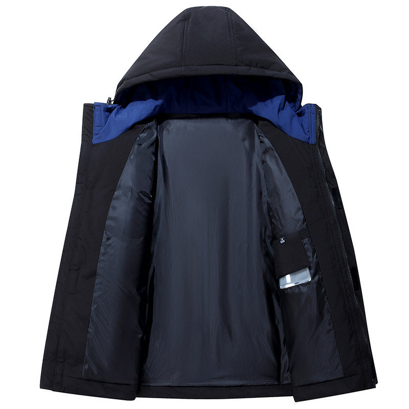 Men's Hooded Outdoor Thick Warm Cotton Coat