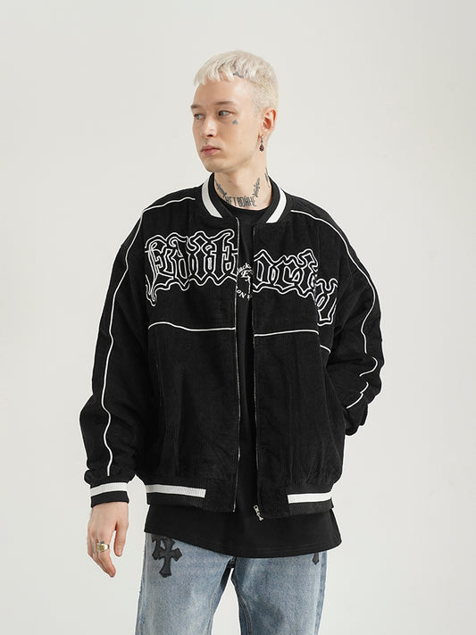 Embroidered Loose Baseball Jacket