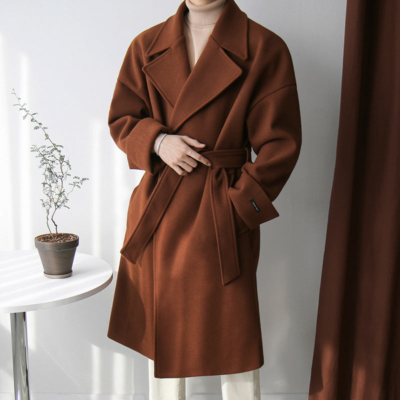 Trendy Gentleman's Wool Thickened Men's Coat