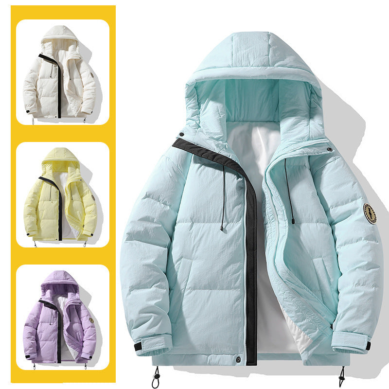 All-matching Couple Style Luminous Fabric Casual Cold-resistant Warm Hooded