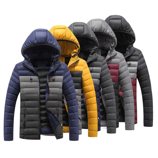 Men's Fashion Hooded Lightweight Down Cotton Jacket