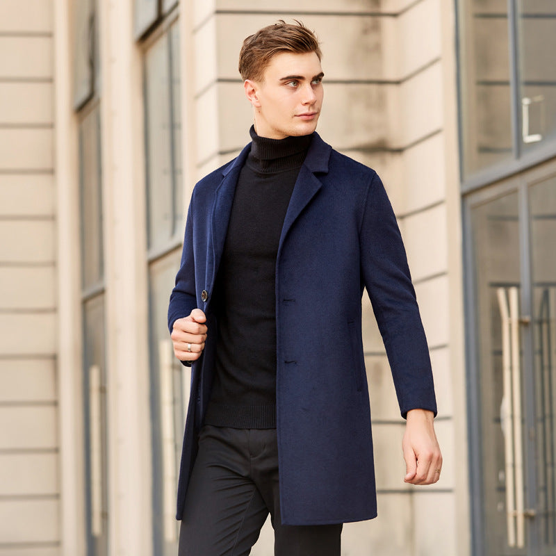 Men's double-faced wool coat