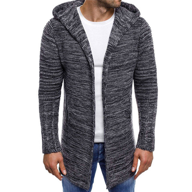 Mens Hoode Trench Cardigan Blouse Outwear Padded Down Winter