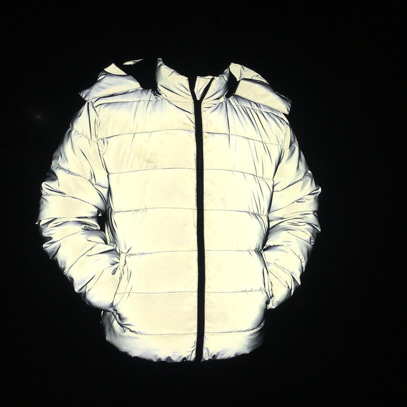 Reflektierende Licht Winter Jacke Mantel Frauen Männer