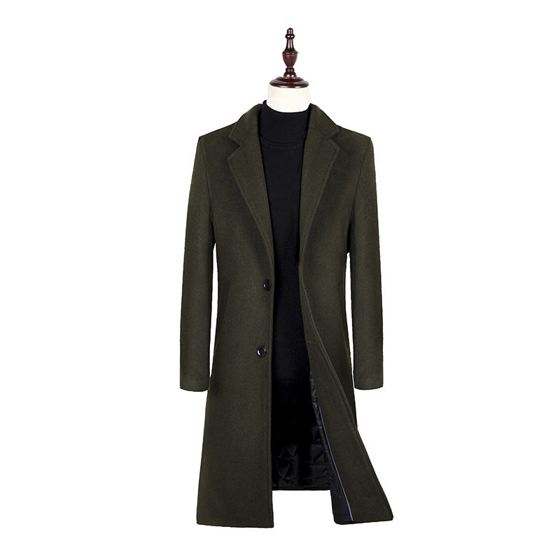 Plain wool trench coat