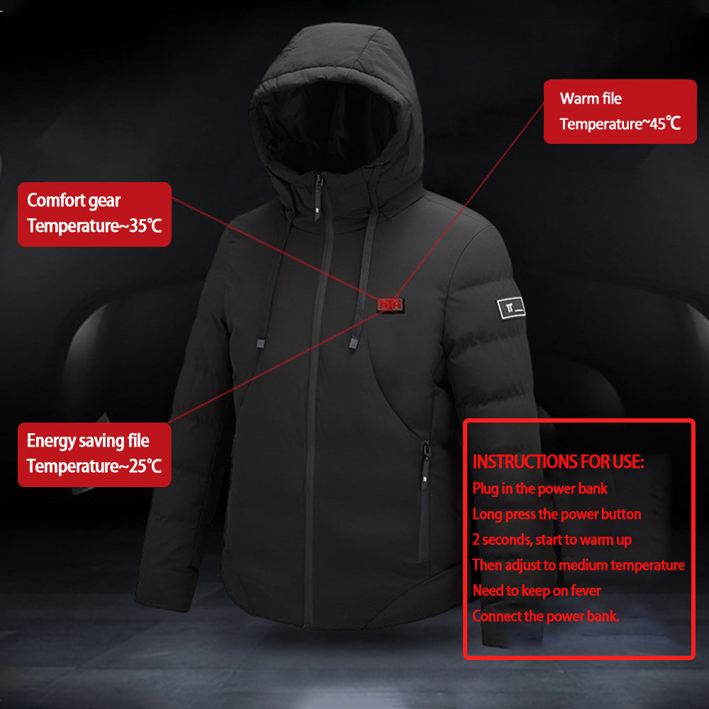 Control heating coat winter