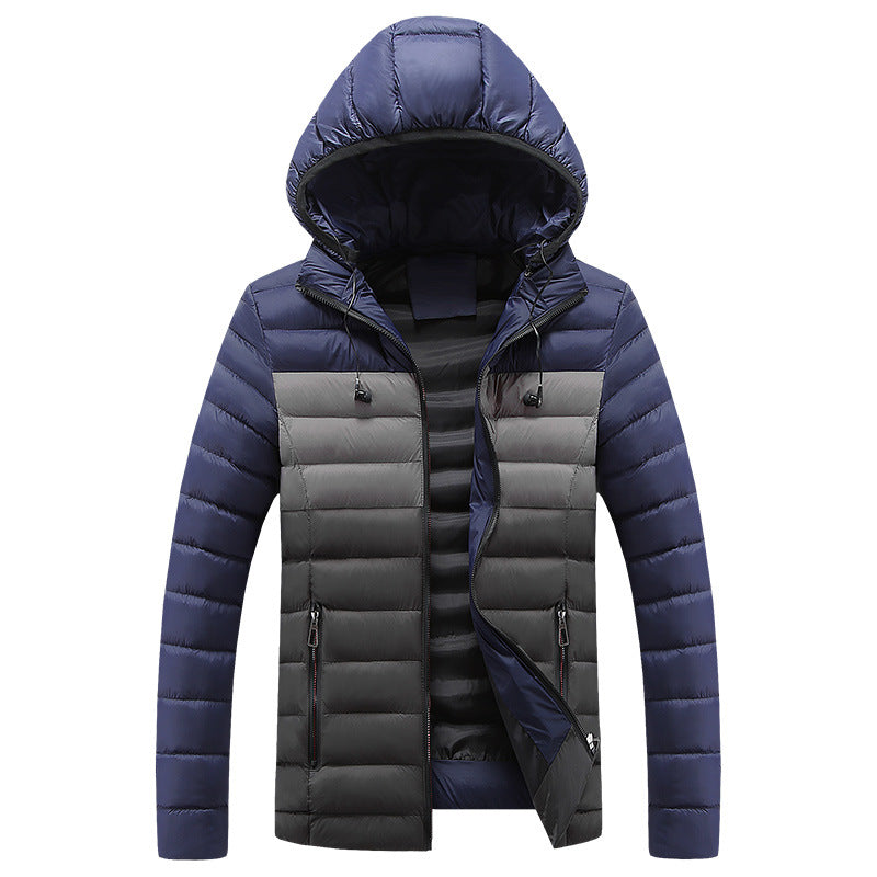 Men's Fashion Hooded Lightweight Down Cotton Jacket