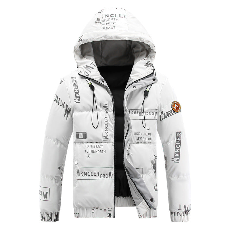 Trendy wattierte Daunenjacke für Herren