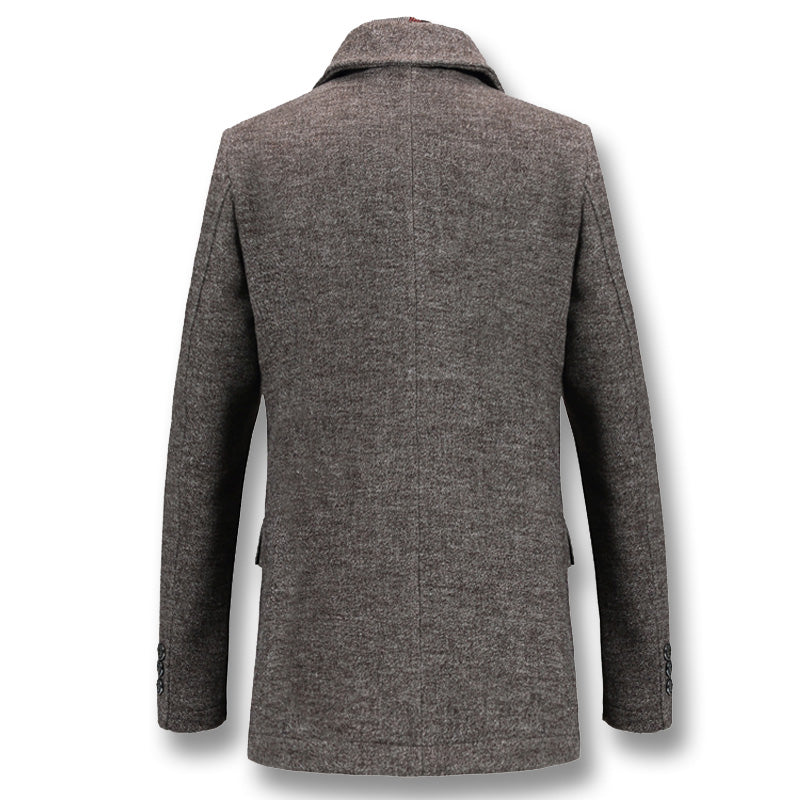 Woolen Men's Coat Casual Business Woolen Coat