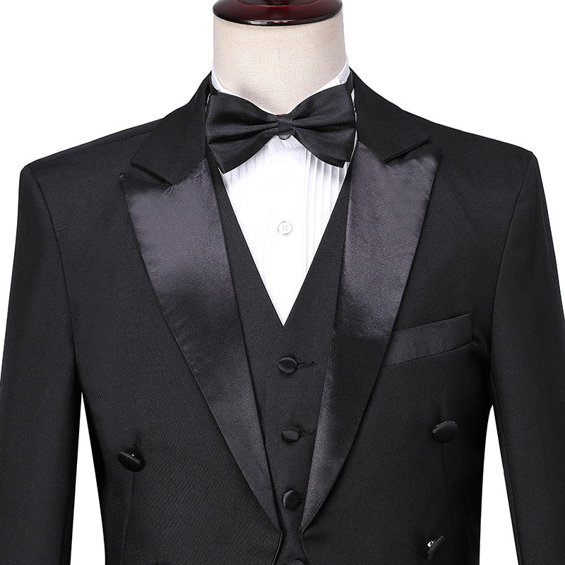 Fashionable Male Magician Black And White Light Tuxedo