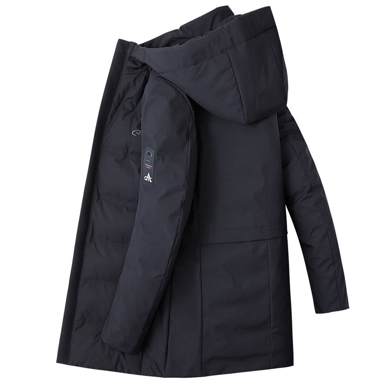 Thick Mid-length Down Padded Jacket Men's Loose Jacket