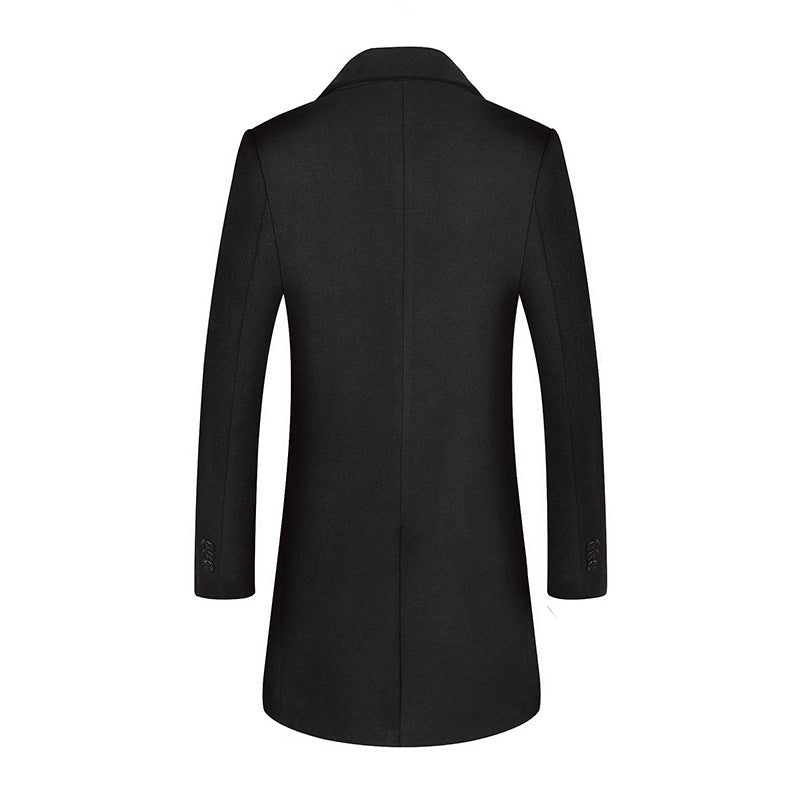 Men's Mid-length Double-breasted Woolen Coat