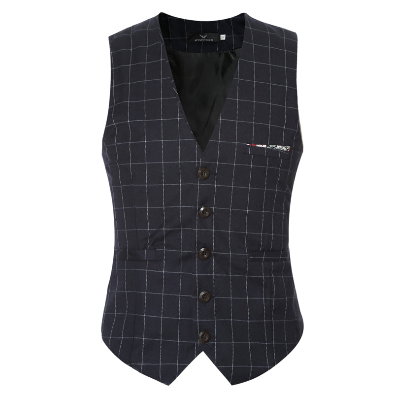 Korean Men's Suit V-necked Vest