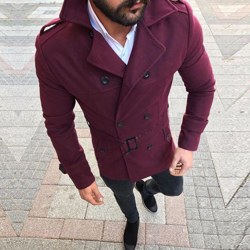 Double breasted trench coat