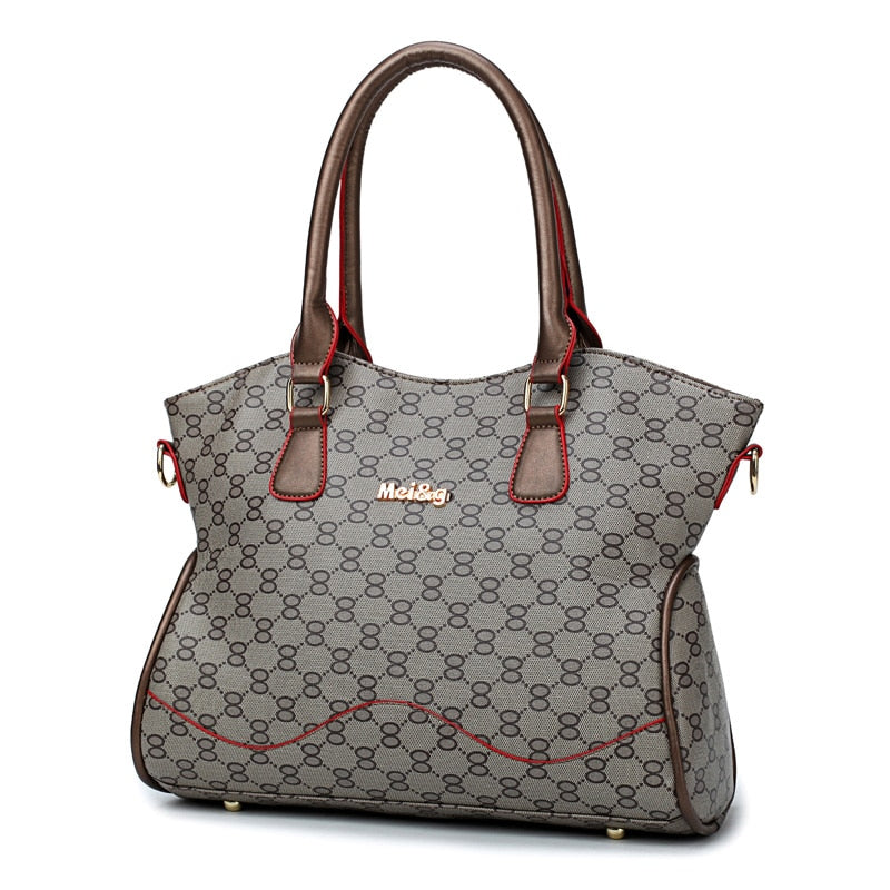 Women's Handbag Ladies Fashion Should Bags Large Capacity PU leather Messenger Bag A Whole Set
