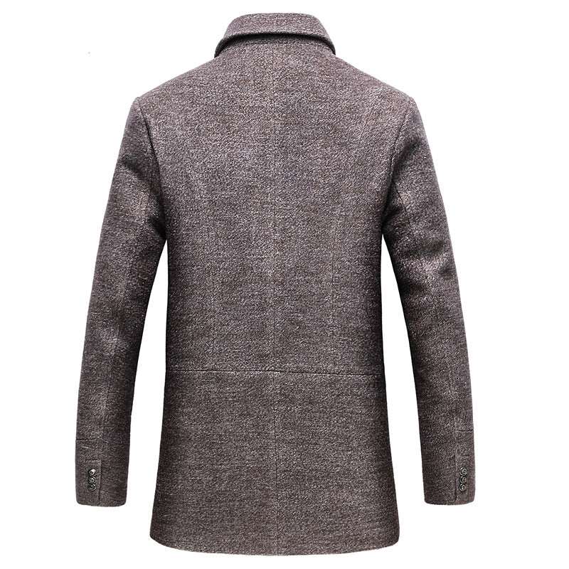 Autumn and winter men's trench coat Korean slim wool coat