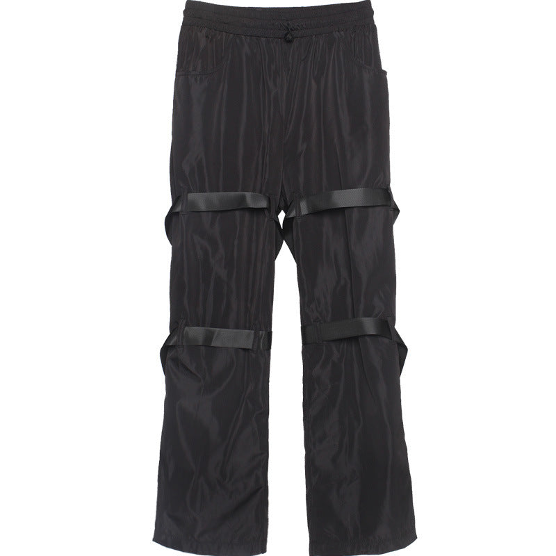 Web zip split trousers