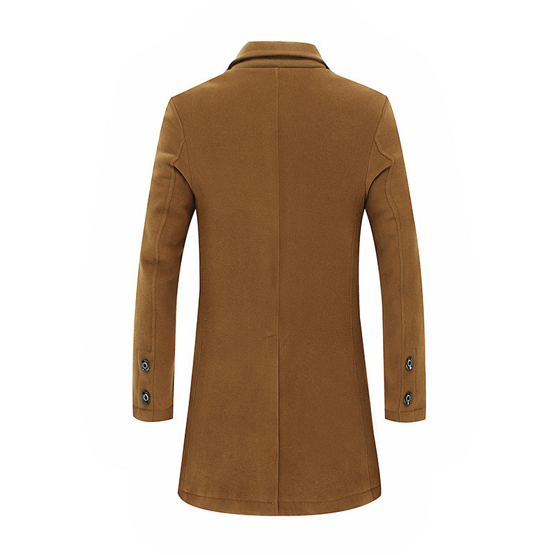 Woolen coat two-piece men's coat British style coat