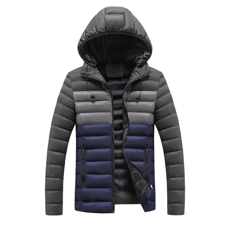 Men's Fashion Hooded Lightweight Down Cotton Jacket