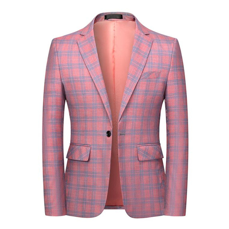 Men's Slim Fit British Check Small Blazer